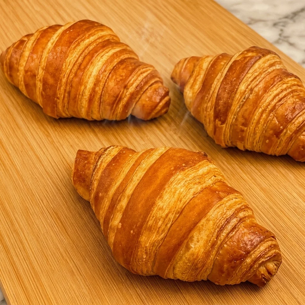 Freshly made croissants at Maison Croissant & Bowls on St Anne's Road in St. Vital, Winnipeg