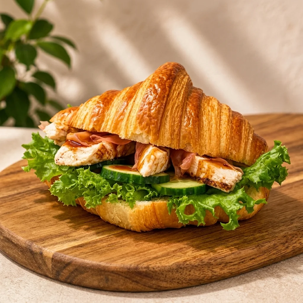 Breakfast croissant sandwich at Maison Croissant & Bowls on St Anne's Road, Winnipeg